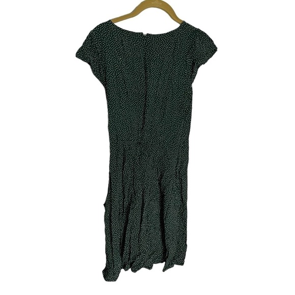 Loft Micro Polka Dot Green Tie Side Dress 0 - Picture 2 of 5